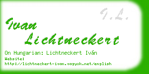 ivan lichtneckert business card