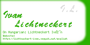 ivan lichtneckert business card